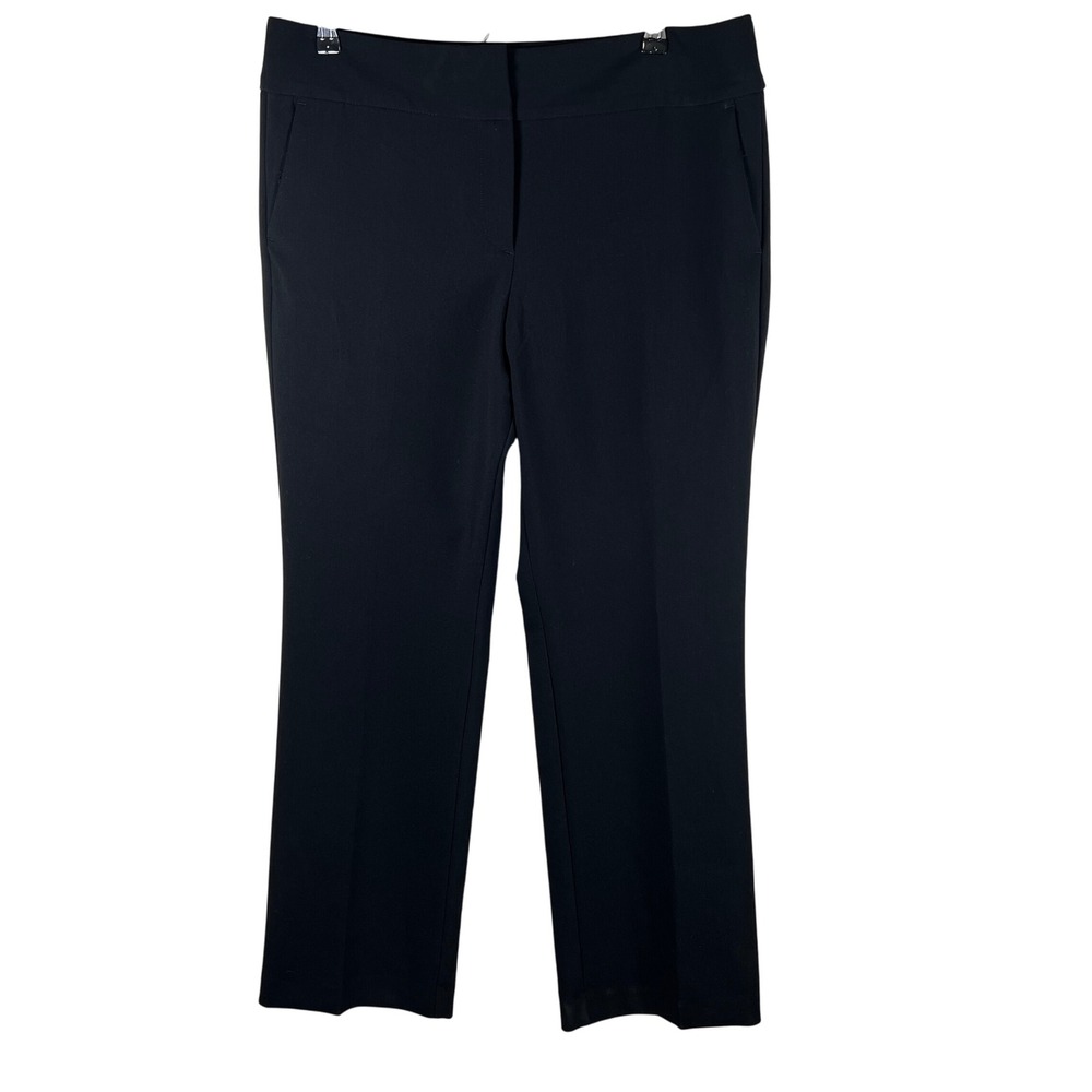 Ann Taylor Factory Black Mid Rise Straight Leg Dress Pants Women Size 10‎ Career